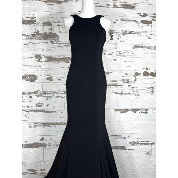 Jay Godfrey Armstrong Cowl Draped Evening Gown Black Sz 2 NWT - Picture 3 of 13